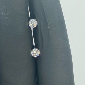925 Silver Moissanite Earrings 5mm .5ct